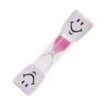 3 Minutes Smiling Face The Hourglass for Kids Toothbrush Timer Sand Clock, pink sand